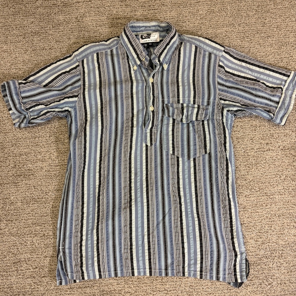 Engineered garments pull over Striped Blue Shirt